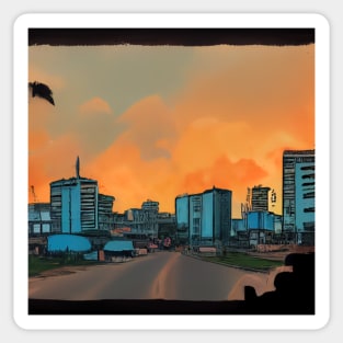 Kinshasa | Comics style Sticker
